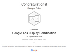 Google Ads Display Certification