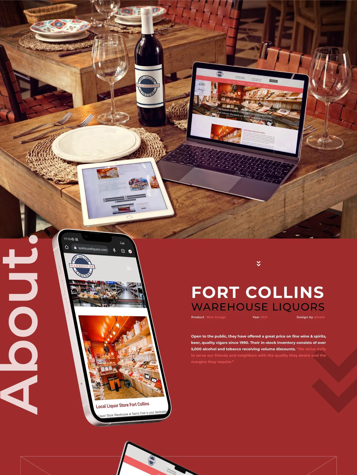 Fort Collins Warehouse Liquors website