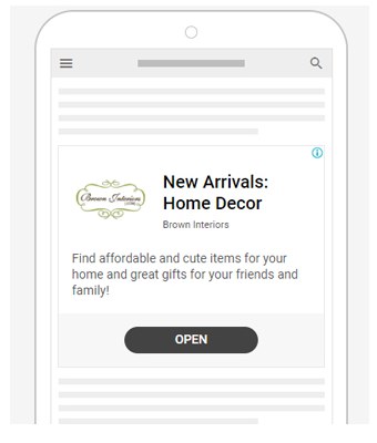 Brown Interiors display ad design