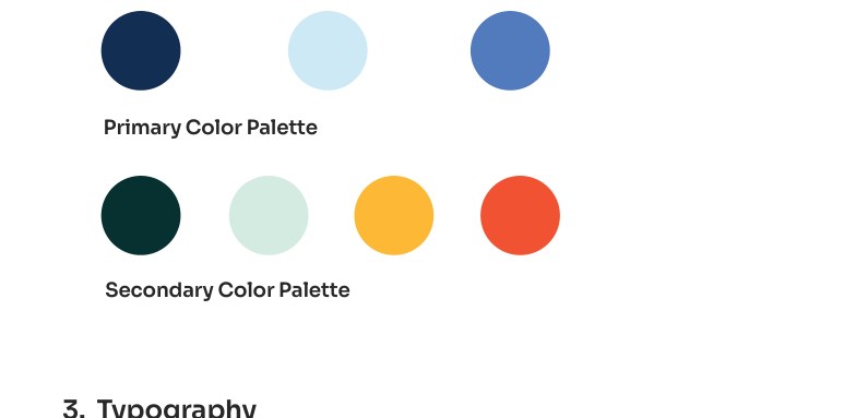 Seren primary and secondary color palettes