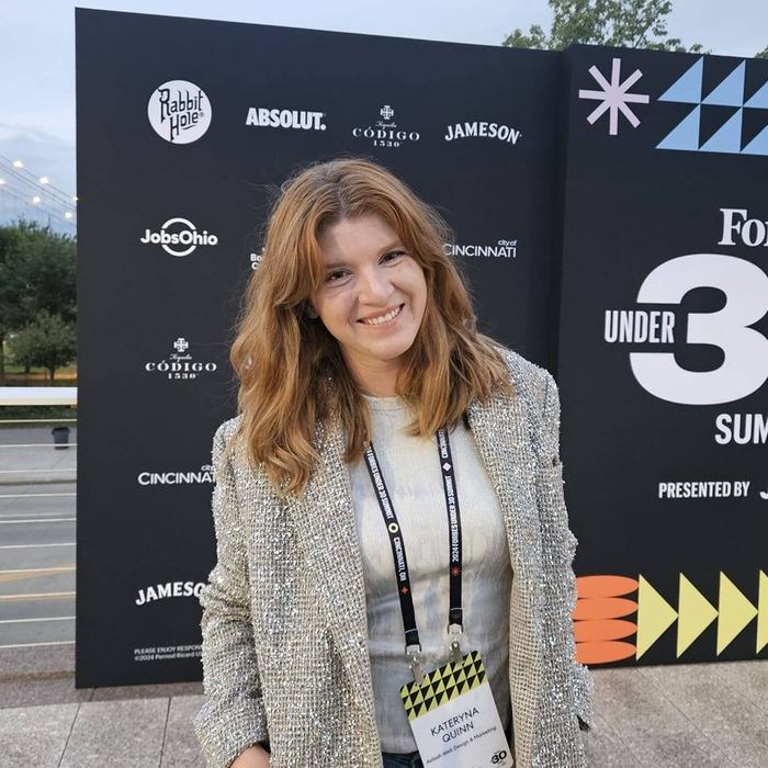 Kateryna Quinn at the 2024 Forbes Under 30 Summit in Cincinnati
