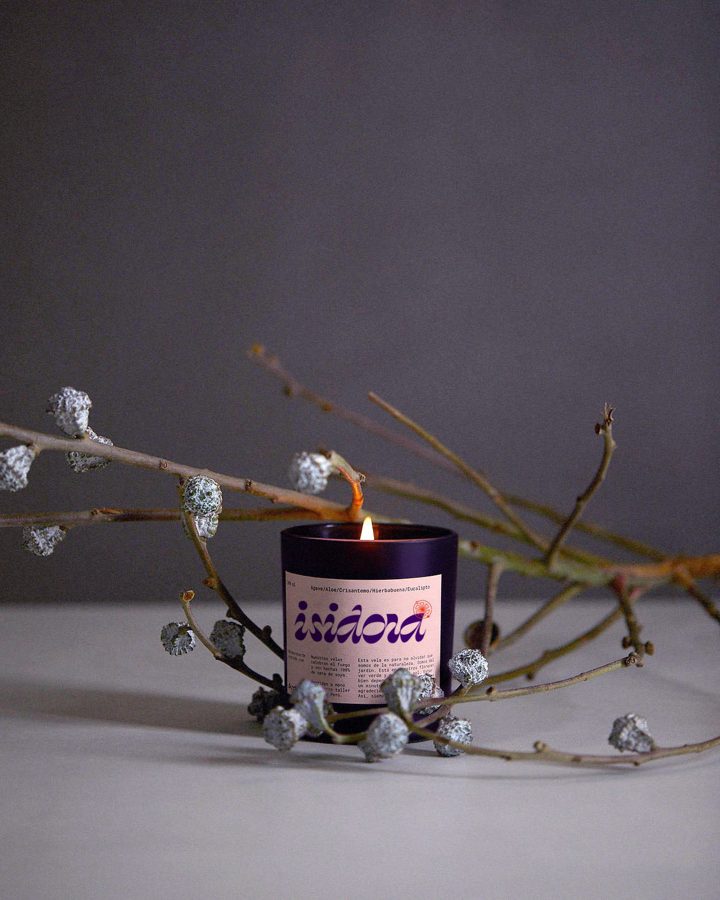 Isidora branded candle
