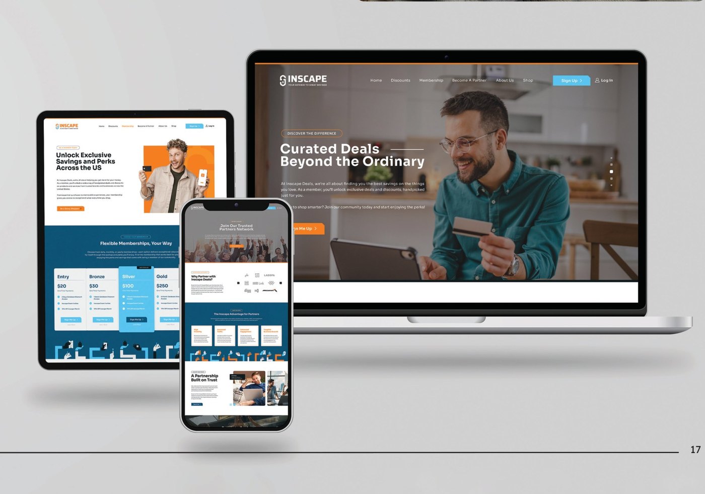 Inscape Deals website on laptop and phone