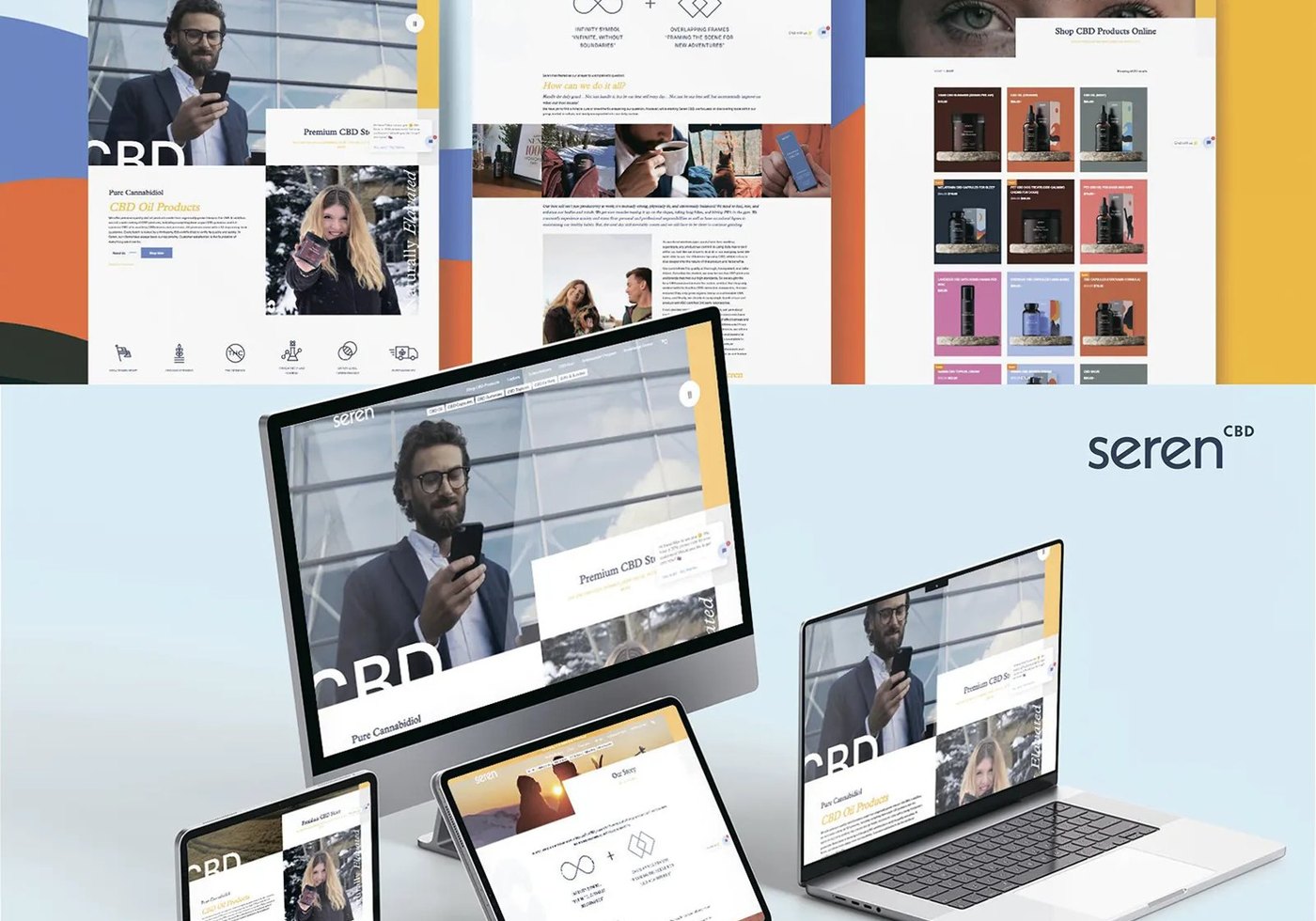 Seren CBD website across devices