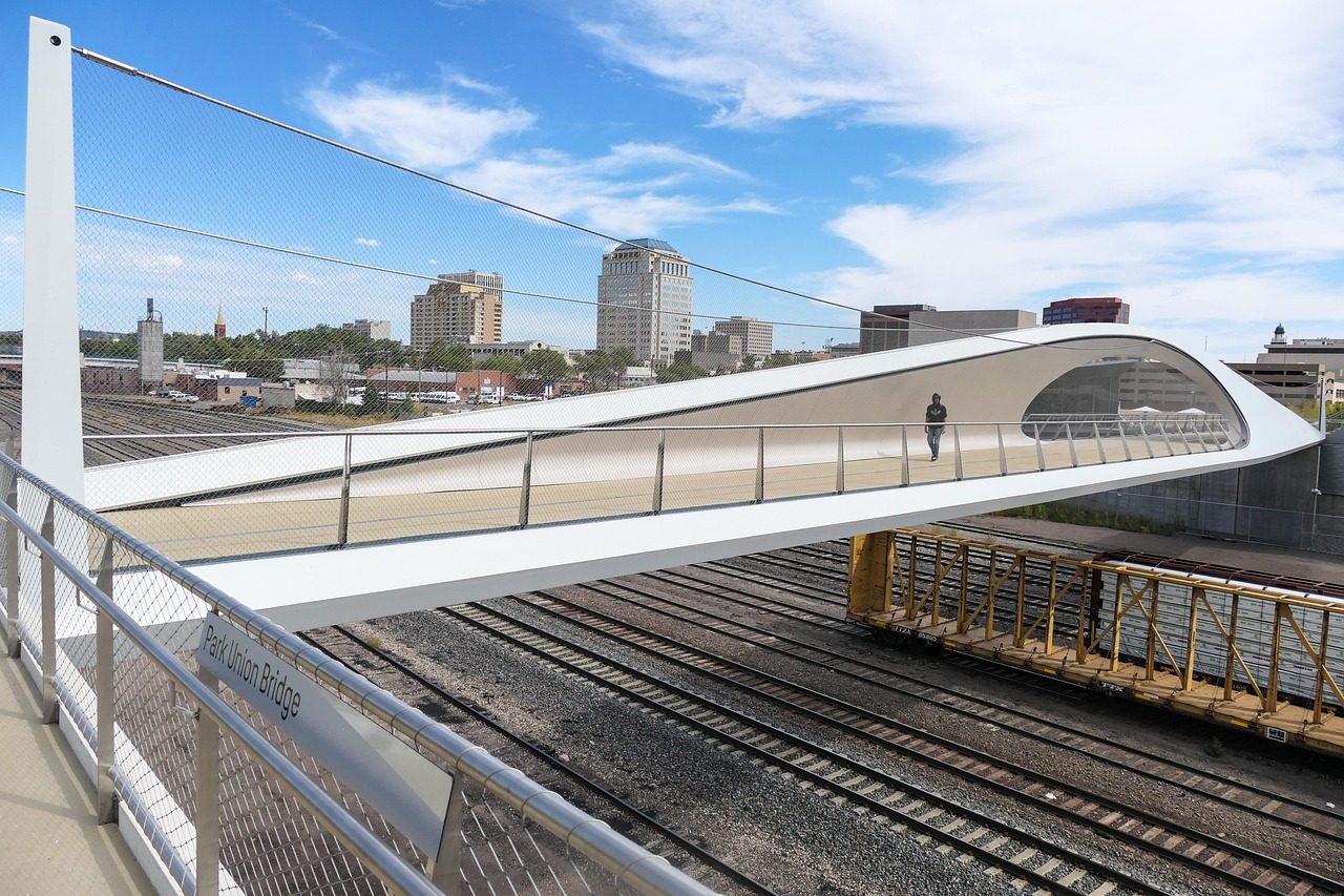 Pedestrian bridge in downtown Colorado Springs