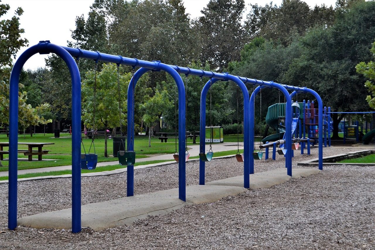 Playground in a Texas suburban park