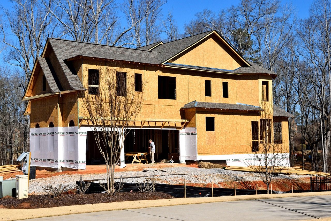 New homes under construction in a northwest Houston community
