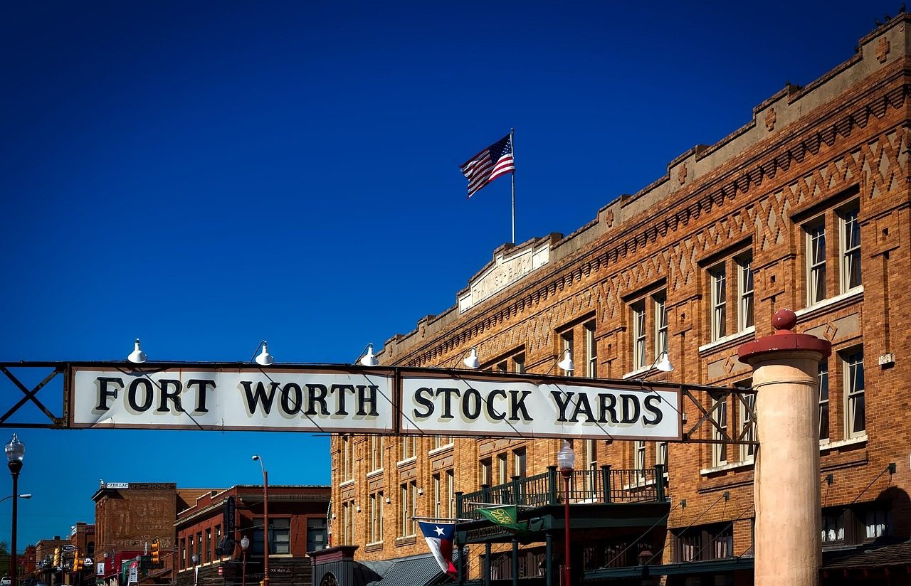Fort Worth Stockyards, west of Dallas
