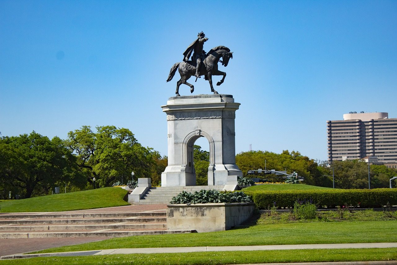 Sam Houston monument in Hermann Park, Houston
