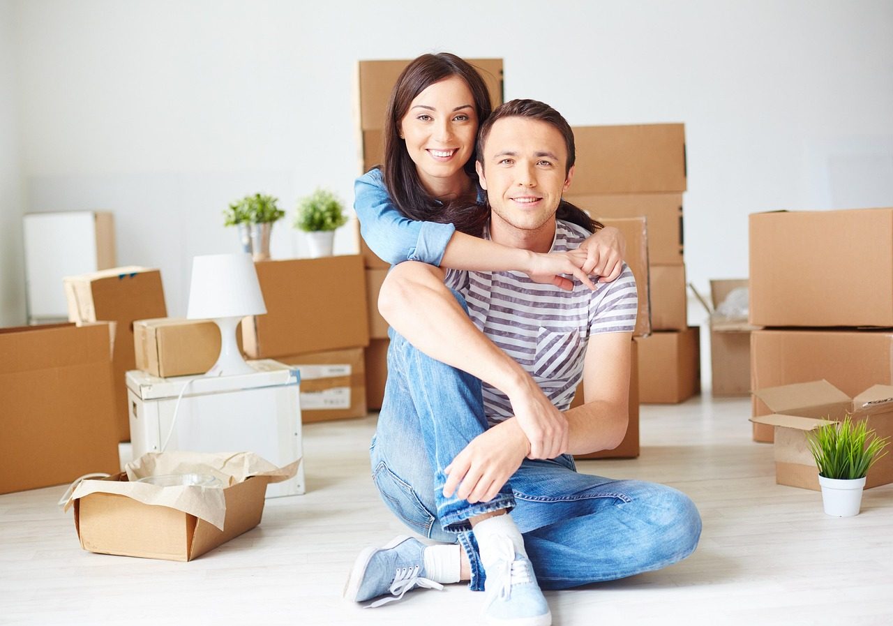 Family unpacking after a move