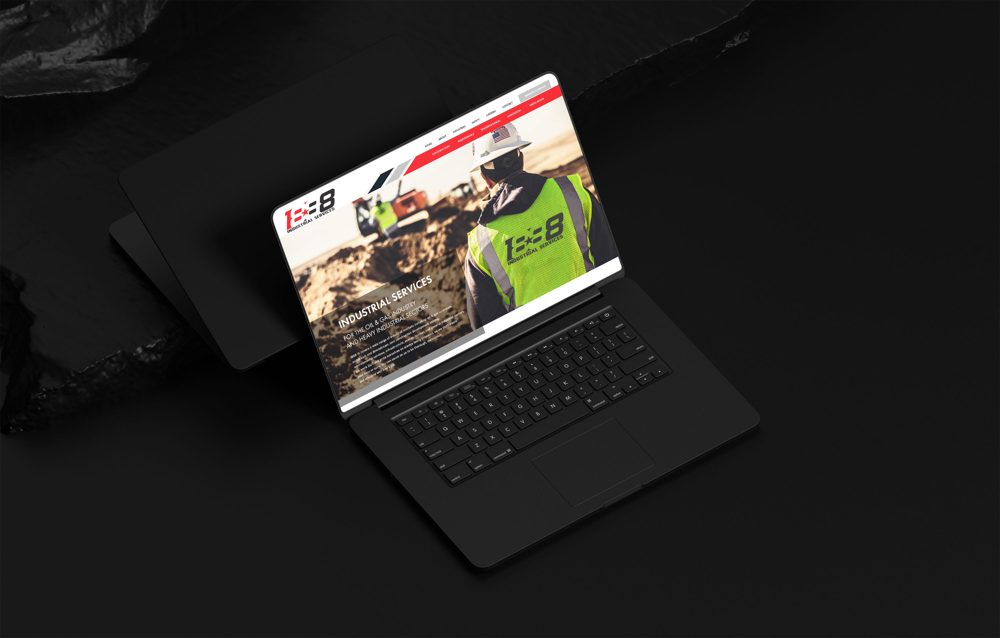1888 Industrial Services laptop mockup