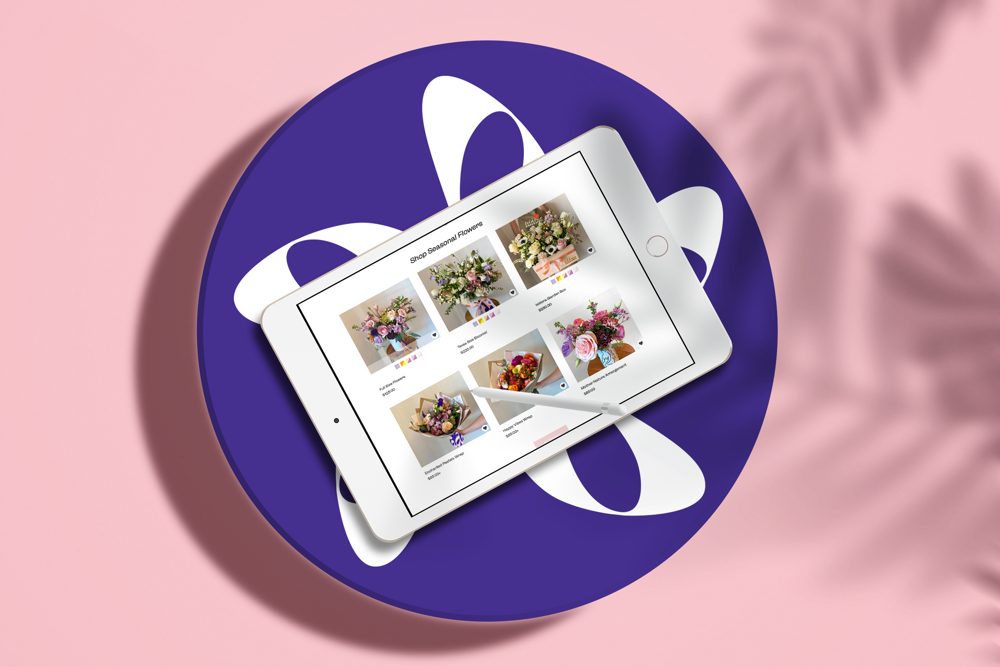 Isidora Flowers tablet mockup
