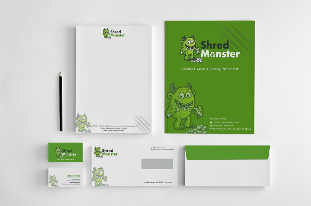 Shred Monster stationery