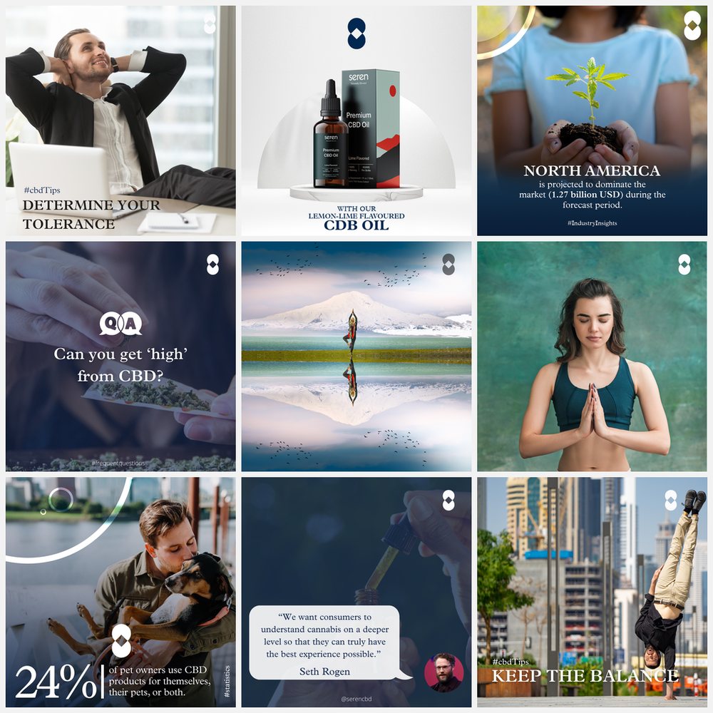 Seren CBD Instagram post designs